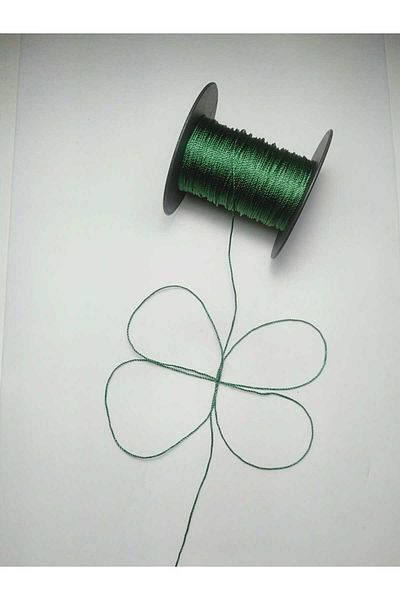 Eskişehir hobi sanat 0,8 mm 20 μέτρα κορδόνι προσευχής Πράσινο χρώμα