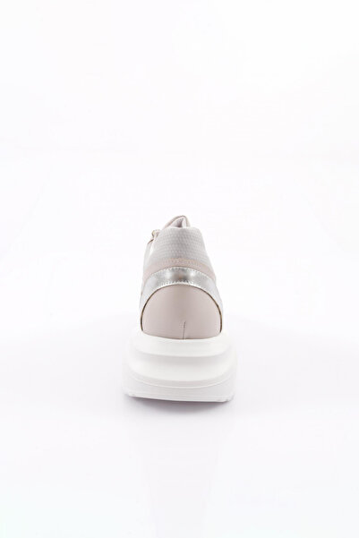 DGN Kadın Kalın Taban File Detaylı Sneakers Ayakkabı Buz 15299793118