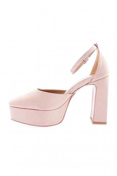 DGN Kadın Kalın Taban Topuklu Ayakkabı Bej Scuba 563285