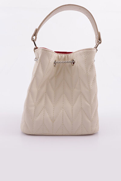 DGN Κρεμ γυναικεία τσάντα - κορδόνι, μοντέλο 16772856