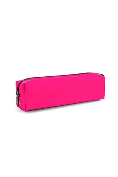 Gözde Proje Faux Leather Pink Neon Pencil Case