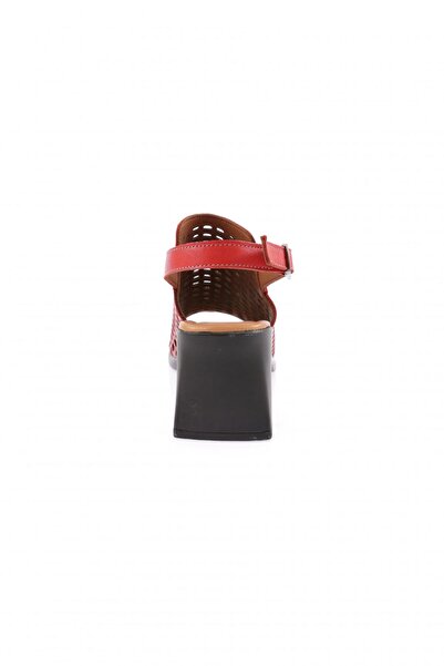 DGN Women's Laser Heeled Sandals - Red 2955318