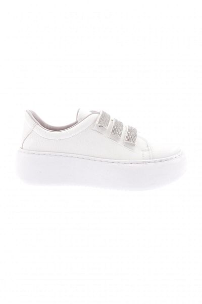 DGN 878-23y Damen-Sneaker mit Klettverschluss in Silber