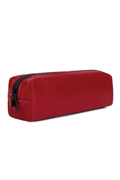 Gözde Proje Faux Leather Red Pencil Case