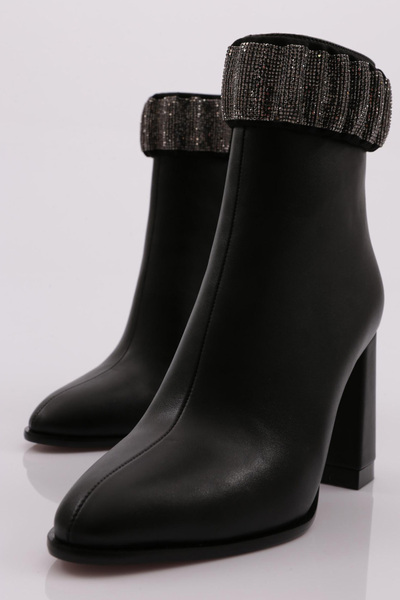 DGN Kadın Topuklu Bot Siyah 1013233210