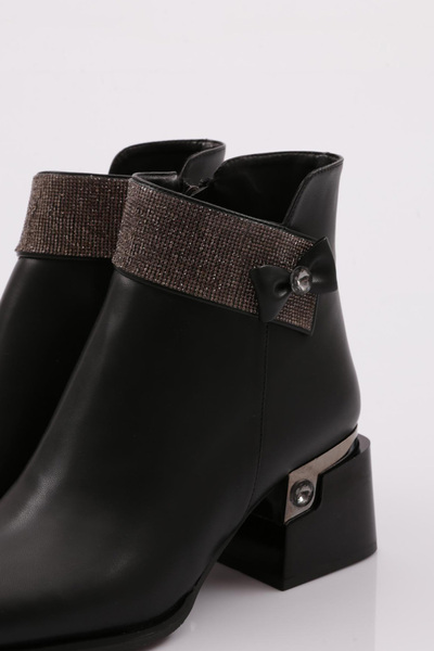 DGN Kadın Topuklu Bot Siyah 421273488