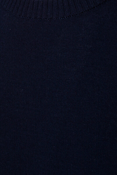 W Collection Lacivert Bisiklet Yaka Kazak