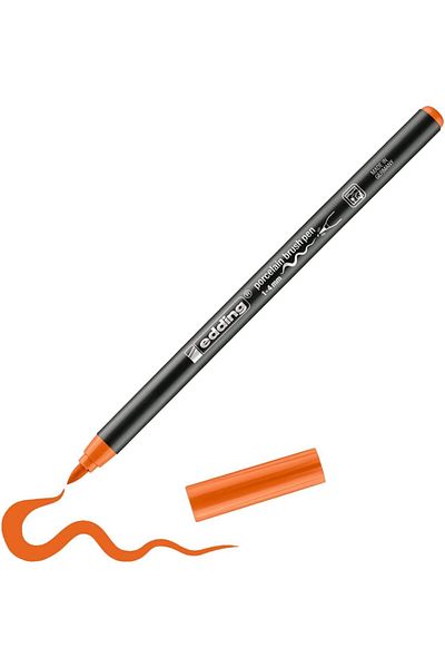 Edding Porcelain Brush Pen Porselen Kalemi Turuncu / 006