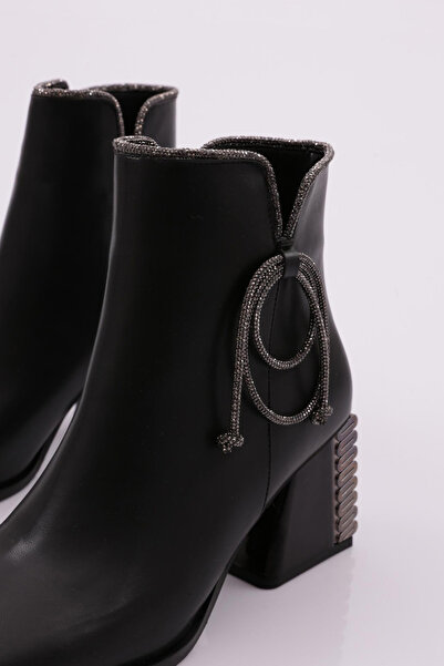 DGN Kadın Topuklu Bot Siyah 421153488