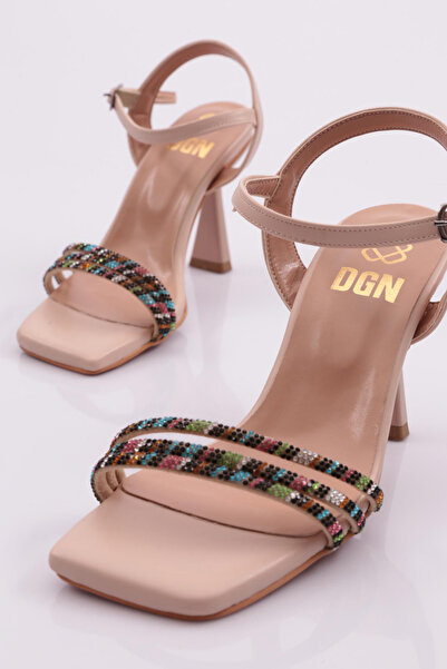 DGN 1299 Women's Colorful Stripe Ankle Strap Sandals