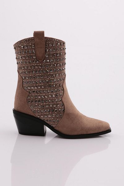 DGN Γυναικείες μπότες Western Mink Suede