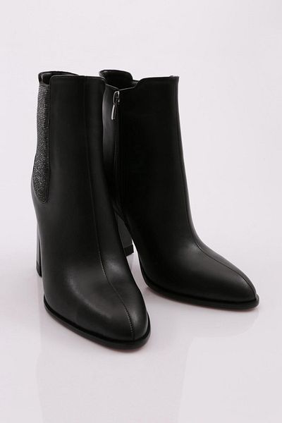 DGN Black Women's Heeled Boots - 1013533210