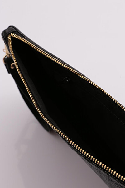 DGN Geanta de dama cu oglinda din piele lacuita neagra - 51133448