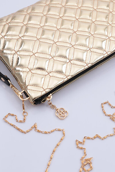 DGN Geantă de umăr de damă auriu metalic 51153448