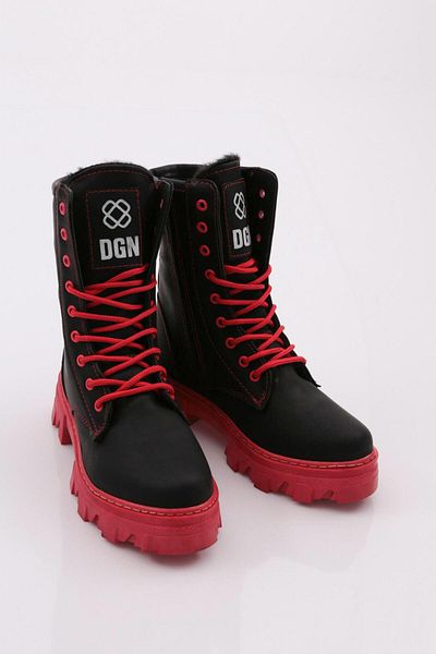 DGN Black Red Children's Boots - 1632293538
