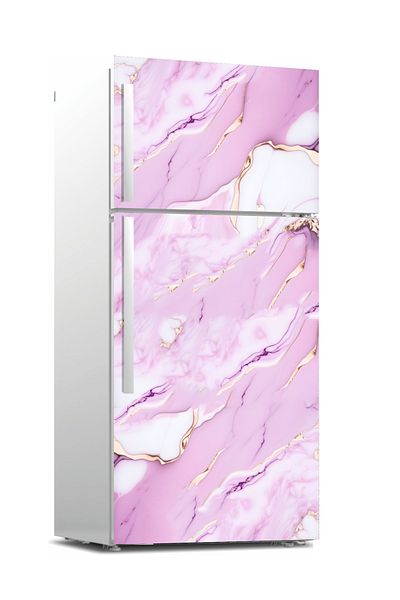 RENKLİ HOBBY Marble Patterned Refrigerator Door Covering Sticker - Foil Patterned Cover