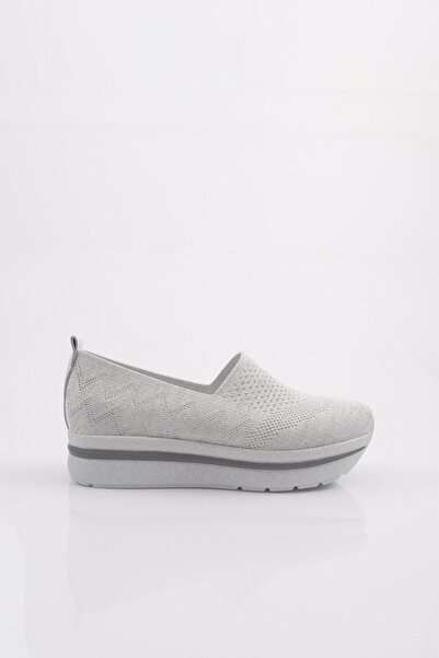 DGN Women's Patterned Comfort Shoes White Lurex 8113294