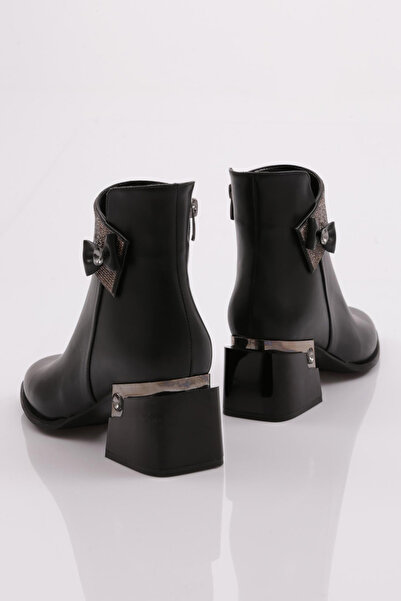 DGN Kadın Topuklu Bot Siyah 421273488