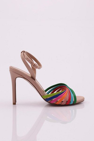 DGN Beige Heeled Multi Ankle Lacing Women's Shoes - 42152859