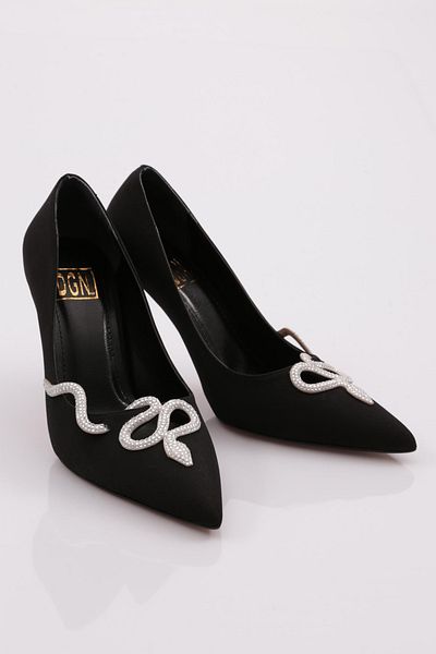 DGN Pantofi cu toc pentru femei Lycra negri - 62722859