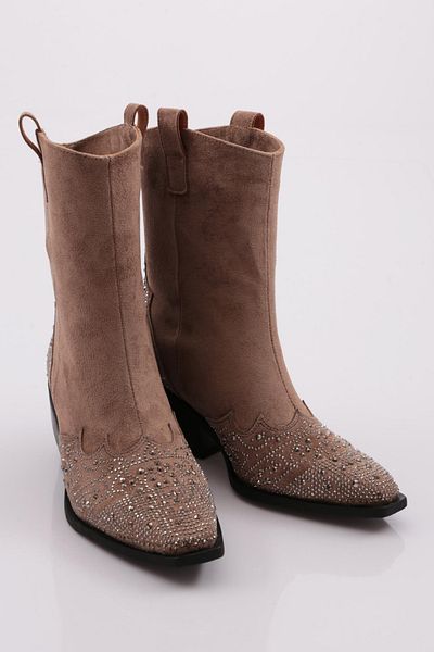 DGN 3304 Western Boots - Γυναικείες, Mink Suede