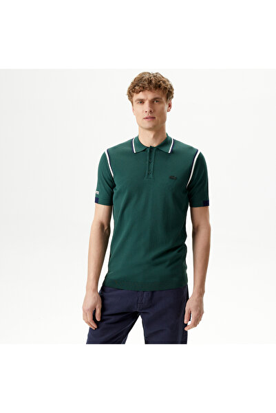 Lacoste Erkek Regular Fit Polo Yaka Yeşil Triko