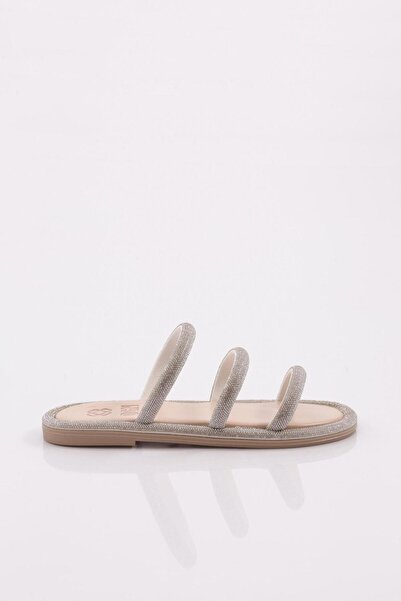 DGN 3050 Women's 3 Stripes Flat Sole Slippers