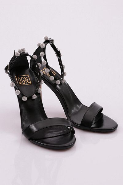 DGN Pantofi cu toc pentru femei negru metalic - 421102859