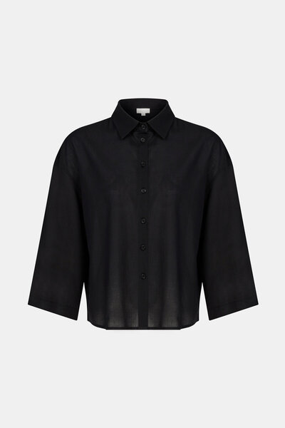 W Collection Black Three Quarter Bluz