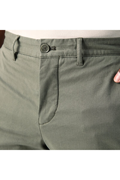 Lacoste Erkek Slim Fit Koyu Yeşil Bermuda