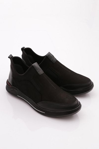 DGN Men's Comfort Shoes Black Nubuck Genuine Leather 35131023210