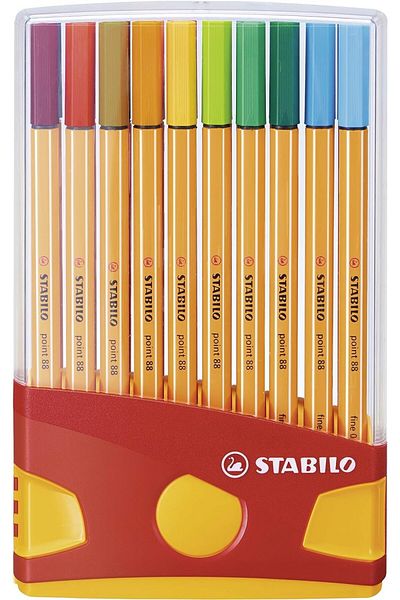 Stabilo Point 88 Colorparade 20-Piece Fineliner Plastic Boxed Set / 8820-03