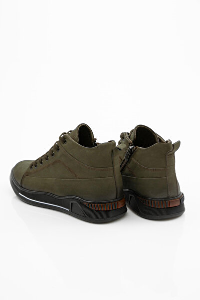 DGN Erkek Bağcıklı Bot Haki Nubuk Hakiki Deri 3421423210