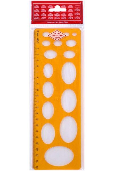 HATAS 1-36mm Plastic Ellipse Template / 02280