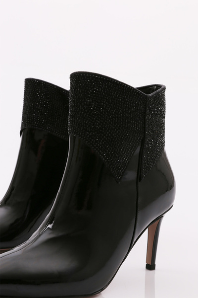 DGN Kadın Topuklu Bot Siyah Kırışık 71233210