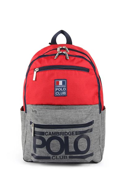 Cambridge Polo Club ستريت ستايل دورت بولميلي للجنسين Okul Sırt chantası Kırmızı / Cpo4016.003