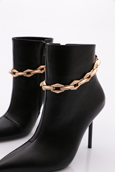 DGN Kadın Topuklu Bot Siyah 91233557