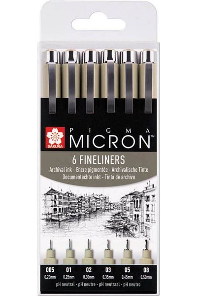 Sakura Pıgma Micron Black Set of 6