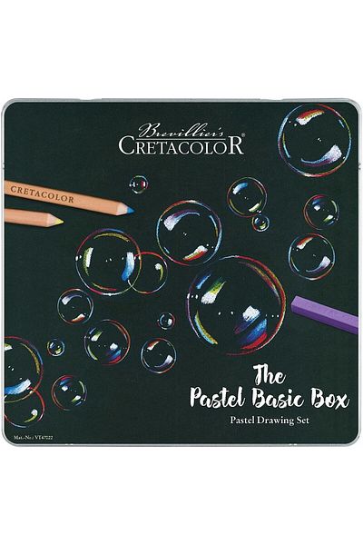 CretaColor Pastel Basic Box Soft Pastel Drawing Starter Set 27 Pieces Metal Box / 40046