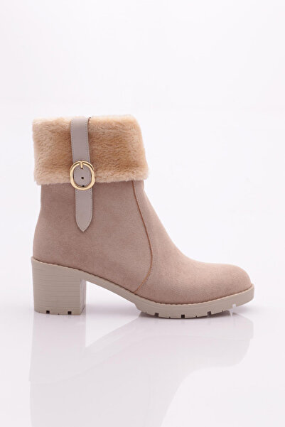DGN Beige Suede Classic Women's Boots - 11083382