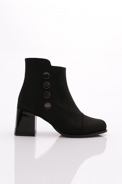 DGN Γυναικείες μπότες με τακούνι 1725 Model Black Suede