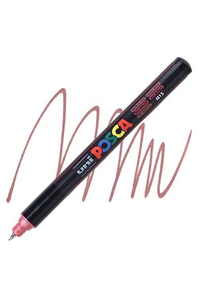 Uni 0.7mm Fine Ball Posca Metallic Red Poster Marker - M15 / Pc1mr