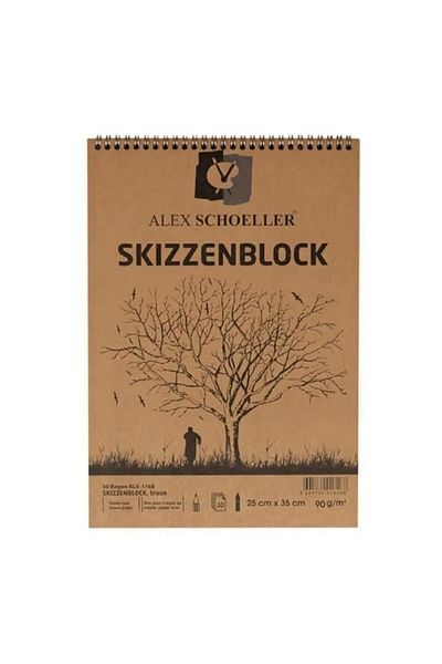 Alex Schoeller Spiral Kraft 25X35Cm 90Gr 30Yp Sketchbook / Alx.1168