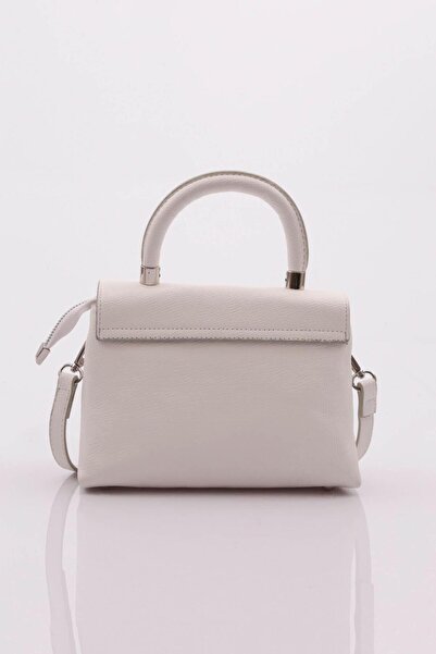 DGN Geantă albă pentru femei - cu capac și manșon 41623431