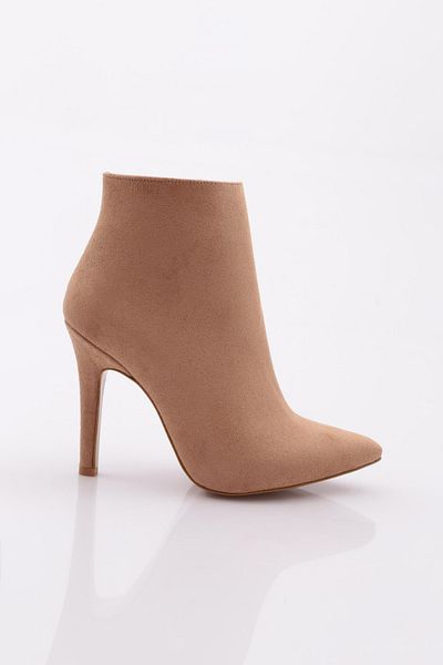 DGN Γυναικείες μπότες με τακούνι Camel Suede - Μοντέλο 301