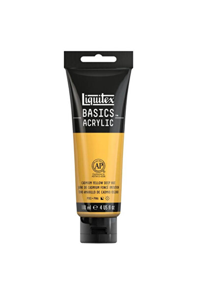 Liquitex Basics Acrylic 118ml Akrilik Boya Cadmium Yellow Deep Hue 163