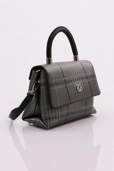 DGN Black Plaid Women's Bag with Cover and Sleeve 41623431