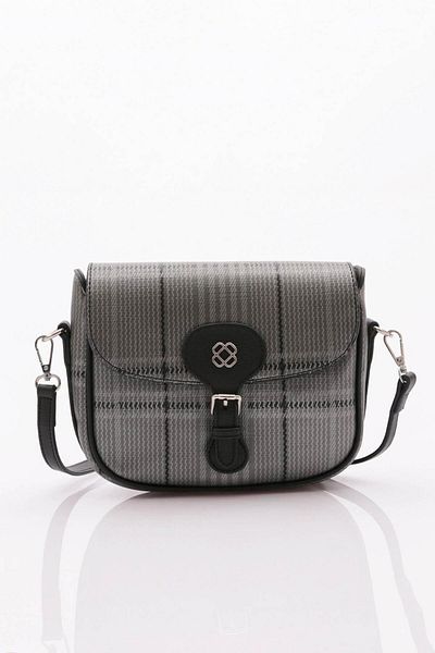 DGN Women's Corded Bag Black Plaid 41633431