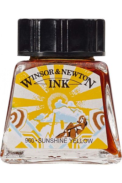 Winsor Newton Winsor & Newton Drawing Ink Drawing Ink 14ml Sunshine Yellow 633