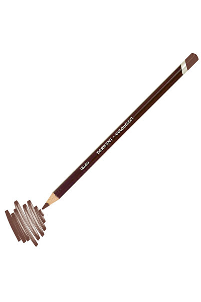 Derwent Coloursoft Profesyonel Kuru Boya Kalemi C600 Mid Brown